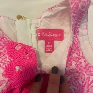 Lilly Pulitzer Pink Lace Kids Dress